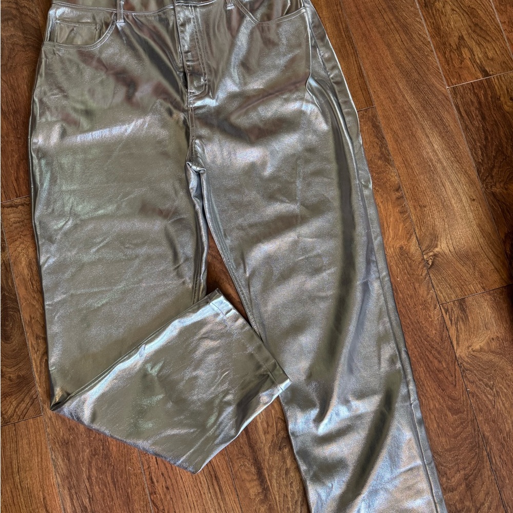 Abercrombie & Fitch Metallic High Rise Pants